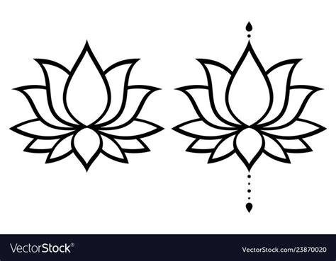 Men, women, lotus tattoos images, colorful, hindu, best, lotus tattoo ideas. Lotus flower design set yoga decoration vector image on ...