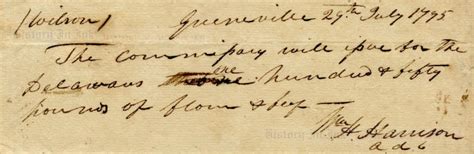 William Henry Harrision Autograph Handwritten Document