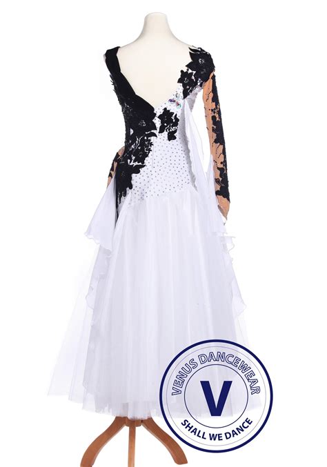 White Lycra Waltz Standard Tango Ballroom Competition Dress