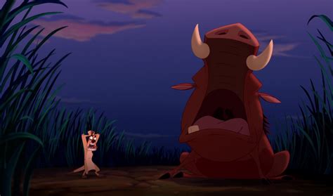 Image Timon And Pumbaa Screams Each Otherpng Heroes Wiki Fandom