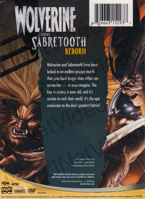 Wolverine Versus Sabretooth Reborn Marvel Knights On Dvd Movie