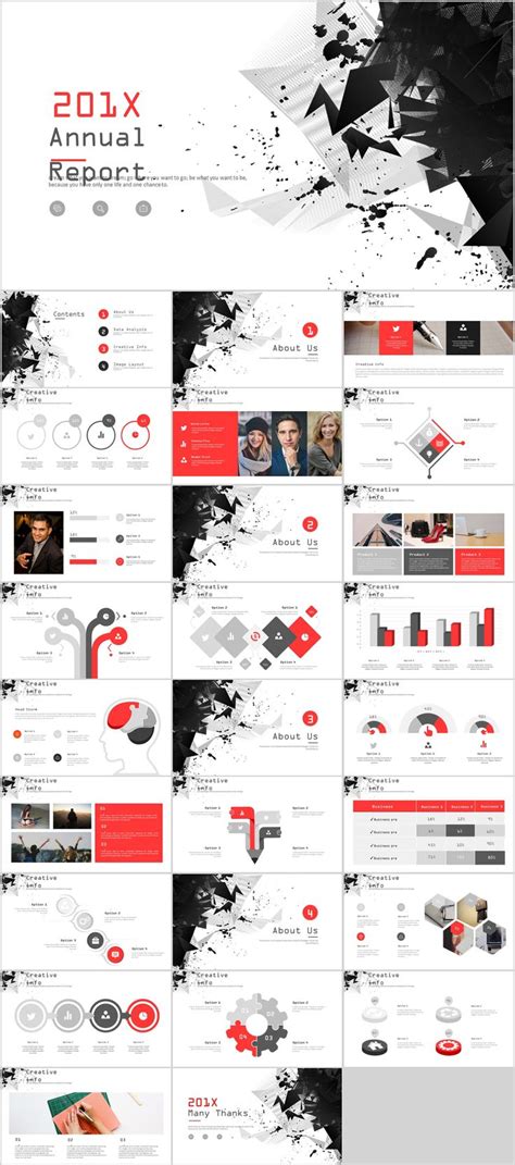 27 Best Creative Annual Charts Powerpoint Template On Behance Simple
