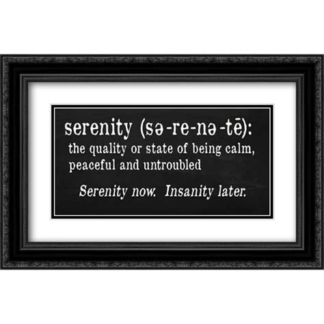 Serenity Definition 2x Matted 24x16 Black Ornate Framed Art Print By