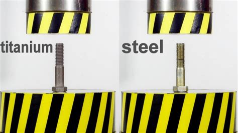 Hydraulic Press Vs Titanium And Steel Bolt Which Is Stronger Youtube
