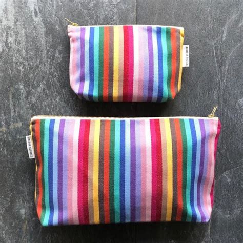 Rainbow Zip Bag Wash Bag With Organic Recycled Fabric And Waterproof
