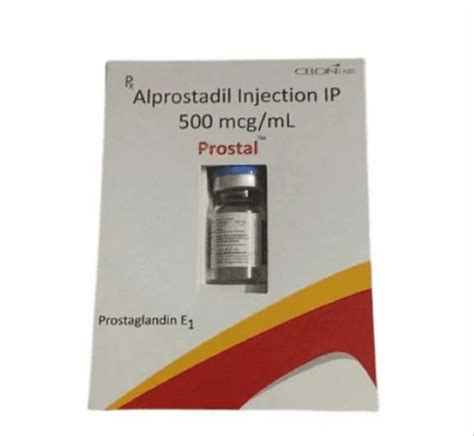 Alprostadil Mcg Liquid Erectile Dysfunction Injection Packaging Size X Ml Vial