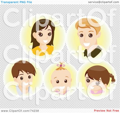 Royalty Free Rf Clipart Illustration Of The Faces Of A Mother Father