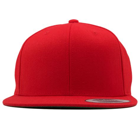 Blank Red Adjustable Snapback Plain Red Snapback Hat Cap Swag