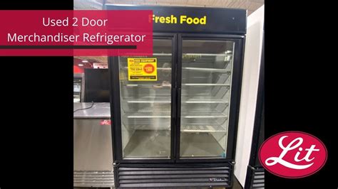 Used 2 Door Merchandiser Refrigerator Lit Restaurant Supply