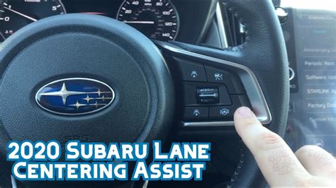 2020 Subaru Lane Centering Assist With Adaptive Cruise Control Youtube