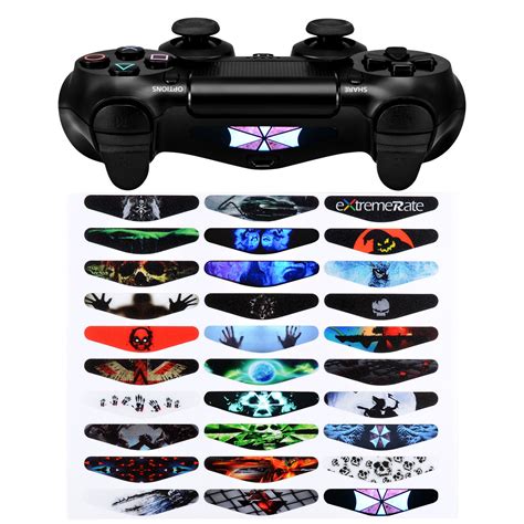 Extremerate Light Bar Decal Stickers Set Of 30 Different Pcs For Ps4