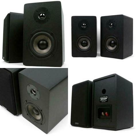 Micca Mb42x Bookshelf Speakers With 4 Inch Carbon Fiber Woofer And Silk