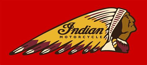 Vintage War Bonnet Indian Motorcycle Logo T Shirt Digital Art By