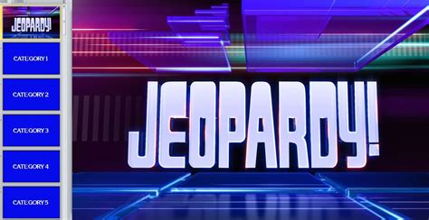 Free Jeopardy Templates For The Classroom Free Printable Jeopardy Template Free Printable