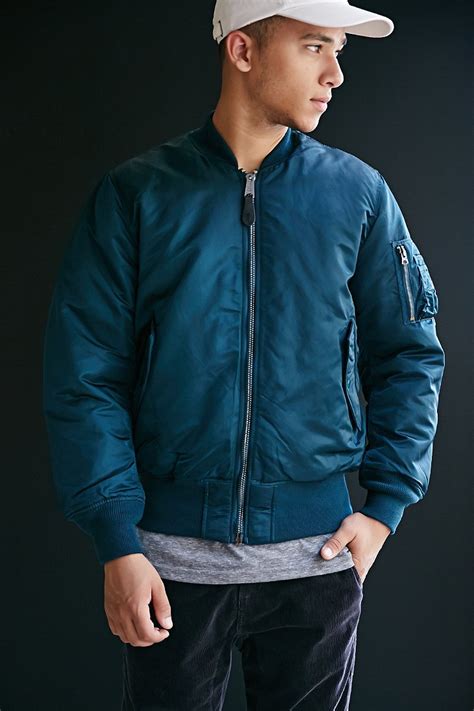 Alpha Industries Classic Ma1 Bomber Jacket In Navy Blue For Men Lyst