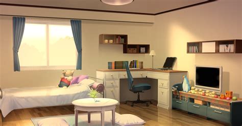 Anime Landscape Anime Modern Girl Bedroom Background