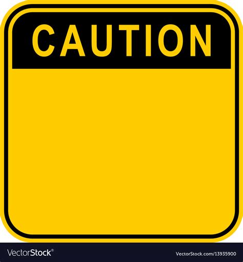 Sticker Caution Safety Sign Royalty Free Vector Image