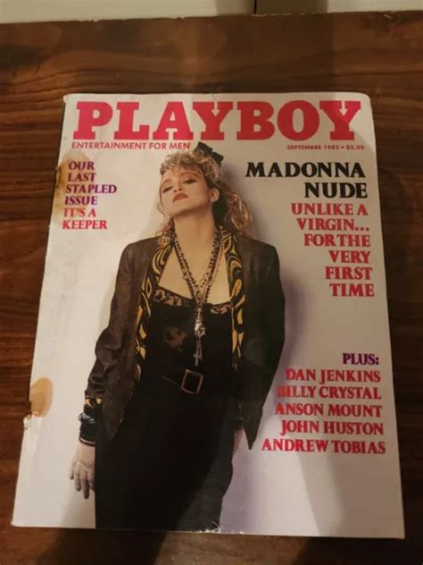 SEPT 1985 PLAYBOY Magazine Madonna Nude Last Stapled Issue Collectable