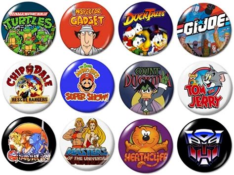 80 s tv cartoons buttons pins set 2 ubicaciondepersonas cdmx gob mx