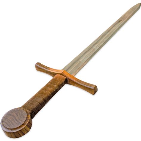 Medieval Replica Crusader Knight Steamed Beech Wood Sword Leather