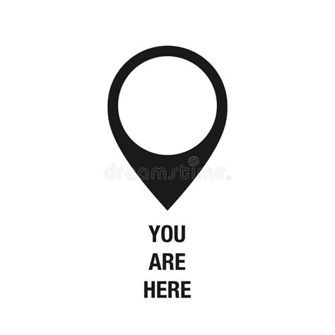 You Are Here Map Pointer Icon Gps Location Symbol Stock Vector