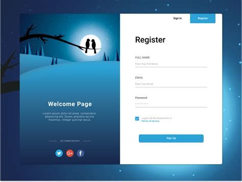 Register Page Website By Ulima Inas Shabrina On Dribbble