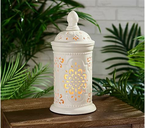 Indooroutdoor Flickering Flame Ceramic Lantern By Valerie