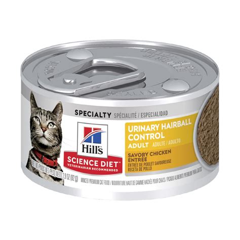 Hill's science plan is perfect for keeping your cat in tip top shape. Hills Science Diet Hairball Control Adult Chicken Cans Cat ...