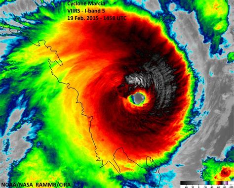 Western pacific and global storms. Tropical Cyclone Marcia Satellite Image - Extreme Storms