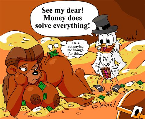 Rule 34 Anthro Bear Bird Breasts Brown Fur Chest Dialog Disney Duck