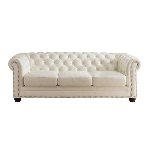 Buy Hydeline Monaco 9818so2175h Sofa In Pearl White Top Grain Leather