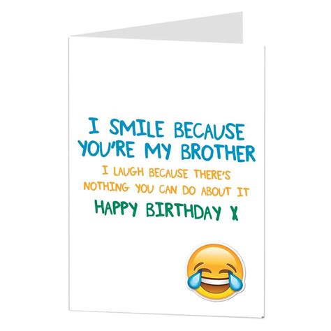 Funny Brother Birthday Card Limalima Birthday Cards For Brother