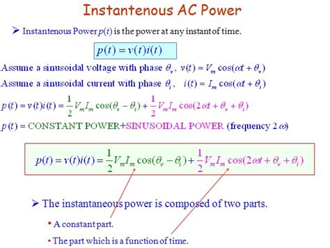 Circuits And Logic Circuits Instantaneous And Average Power
