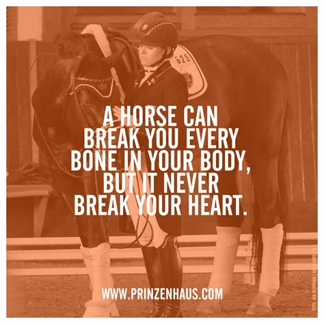 Don't walk on the grass; www.prinzenhaus.com A HORSE CAN YOU BREAK EVERY BONE IN YOUR BODY, BUT IT NEVER BREAK YOUR HEART ...