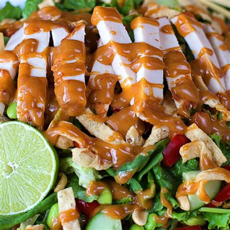 Thai Chicken Salad With Peanut Dressing Life Made Simple