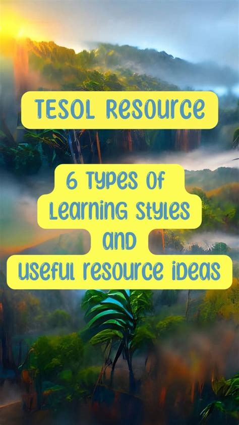Types Of Learning Styles Tesol Resource Teacher Toolbox Lets