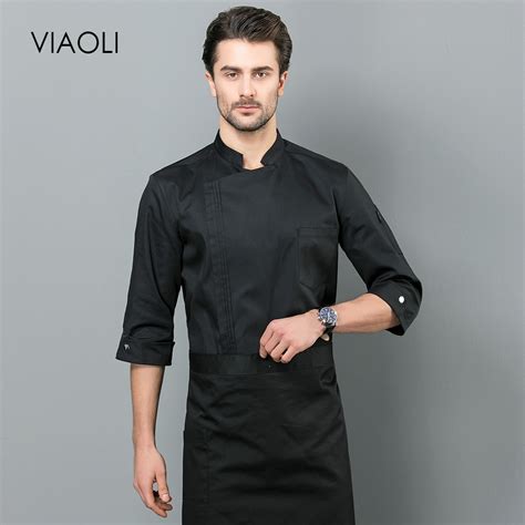 Viaoli New Food Service Kitchen Work Jackets Restaurant Chef Uniforms