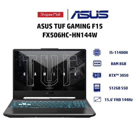 Laptop Asus Tuf Gaming F15 Fx506hc Hn144w I5 11400h 8gb 512gb