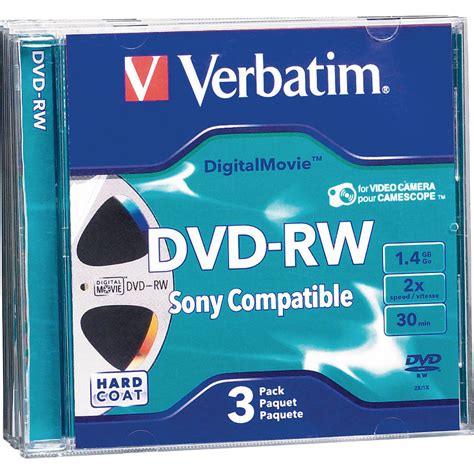 Verbatim Mini Dvd Rw 14gb 2x Digitalmovie In Jewel Case 95415