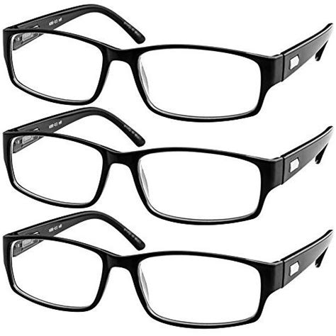 Reading Glasses 1 75 3 Pack Black Readers For
