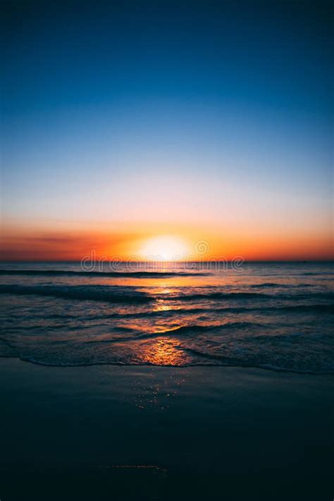 Dark Ocean Sunset Stock Image Image Of Melbourne Last 142171531
