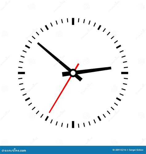 Clock Dial On A White Background Vector Stock Vector Illustration Of