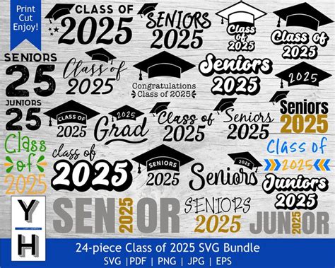 Class Of 2025 Svg Bundle Senior 2025 Svg Seniors 2025 Png Etsy T