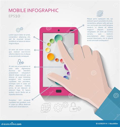 Mobile Infographic Concept Stock Vector Illustration Of Technology