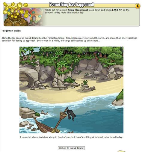 Nothing At The Forgotten Shore Today Kinda R Neopets