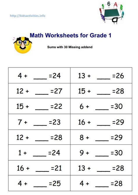 In And Out Math Worksheets