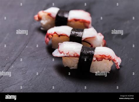 Tako Nigiri Sushi Stock Photo Alamy