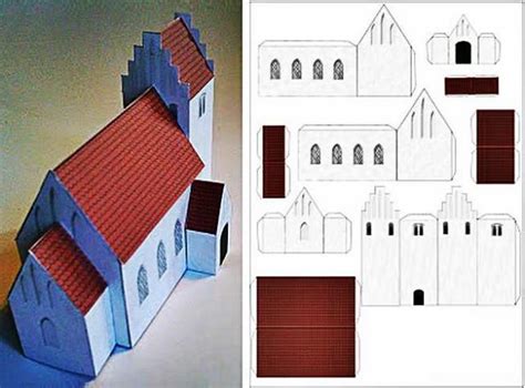 5free Church Papercraft Template Printable Second Camp