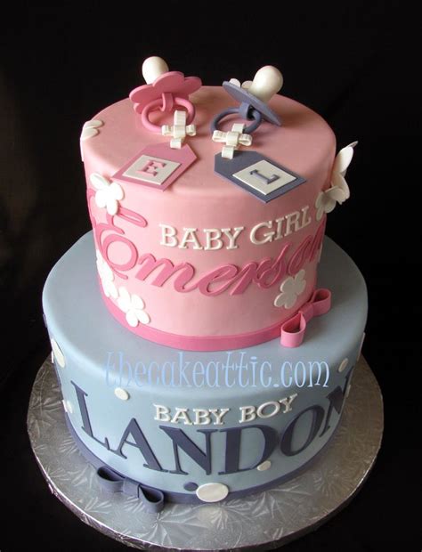 81 Best Images About Twins Baby Shower Cake On Pinterest Cake Ideas