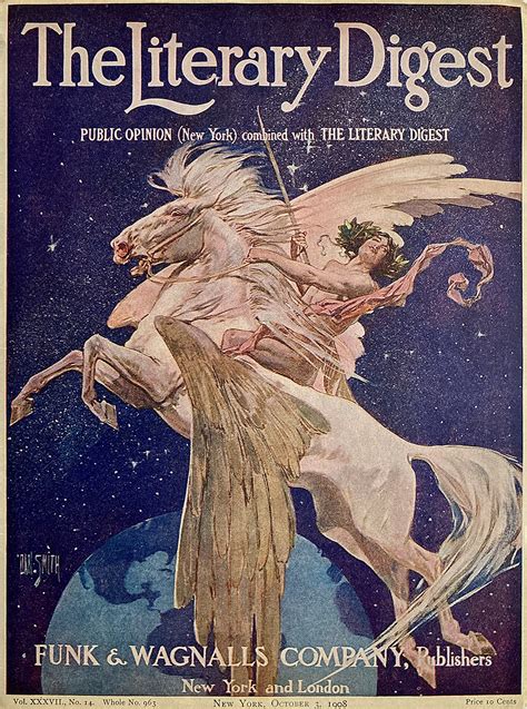 Cover Of The Literary Digest October 3 1908 Illustration History